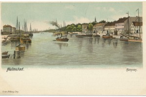Halmstad, hamnen 1901